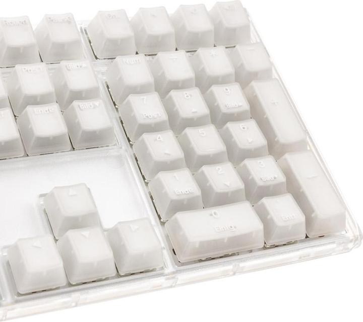 Actual product image Ducky One 3 Aura White Gaming Keyboard, RGB LED - MX-Blue (US, Cable)