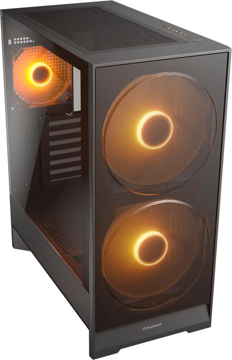 Immagine prodotto Cougar Gehäuse Midi-Tower Airface 180, ARGB, Schwarz (ATX, mATX, Mini-ITX)