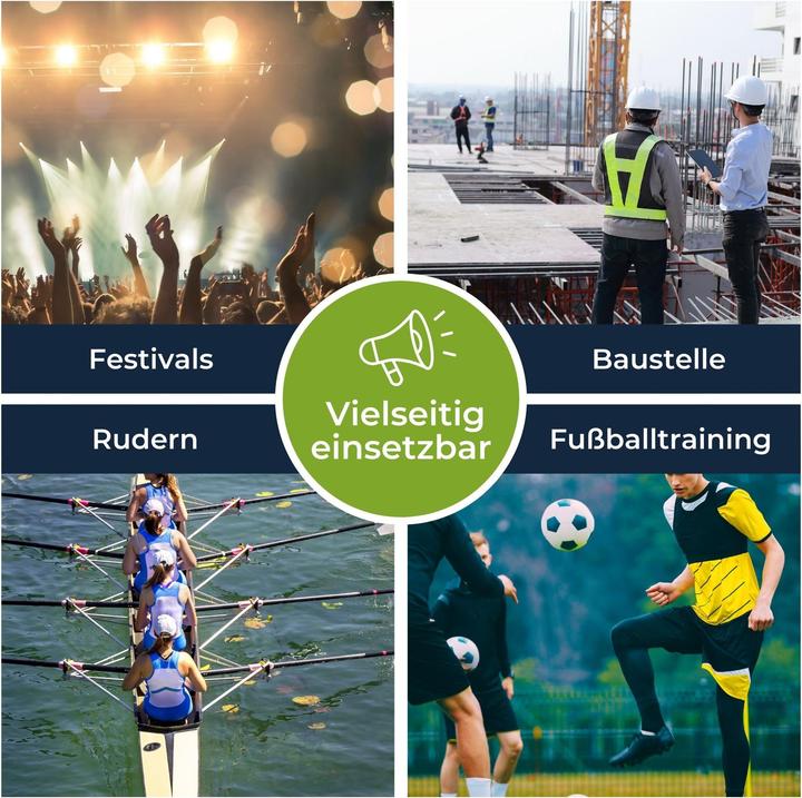 Actual product image Velleman Powerful megaphone with 50 W, built-in siren, recording function, volume control, Blueto (Megaphone)