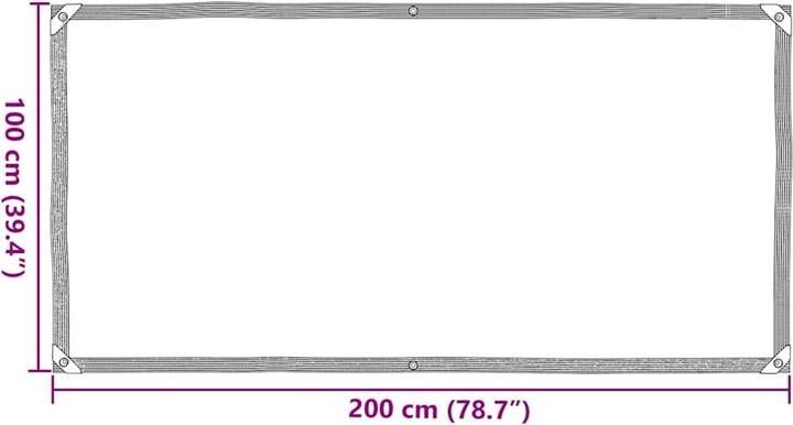 Actual product image VidaXL Transparent tarpaulin with eyelets 1x2 m polyethylene transparent tarpaulin (100 x 200 cm)
