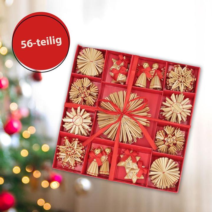 Produktbild Hermex Strohbaumschmuck Set (56x)