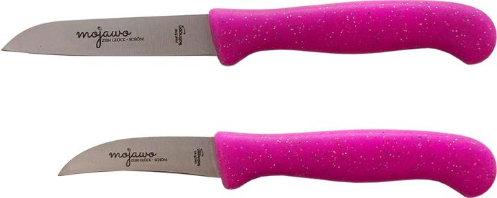Actual product image Mojawo 2x Set Kitchen Knife Paring Knife Knife Utility Knife Pink Solingen (7.50 cm)