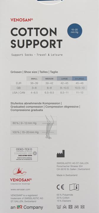 Produktbild Venosan COTTON SUPPORT Socks A-D L beige (L)