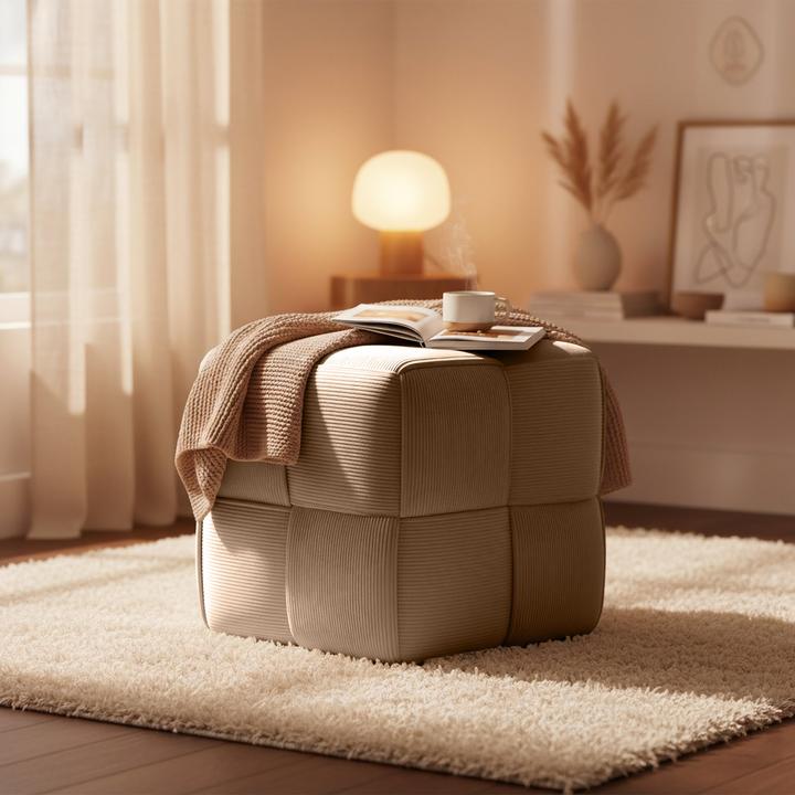 Produktbild CLP Sitzhocker Cordstoff Forinta