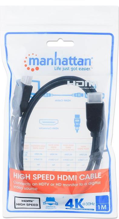 Actual product image Manhattan HDMI (Typ A) — HDMI (Typ A) (1 m, HDMI, 2.0)