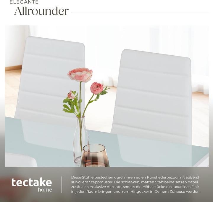 Produktbild tectake 4x Esszimmerstuhl