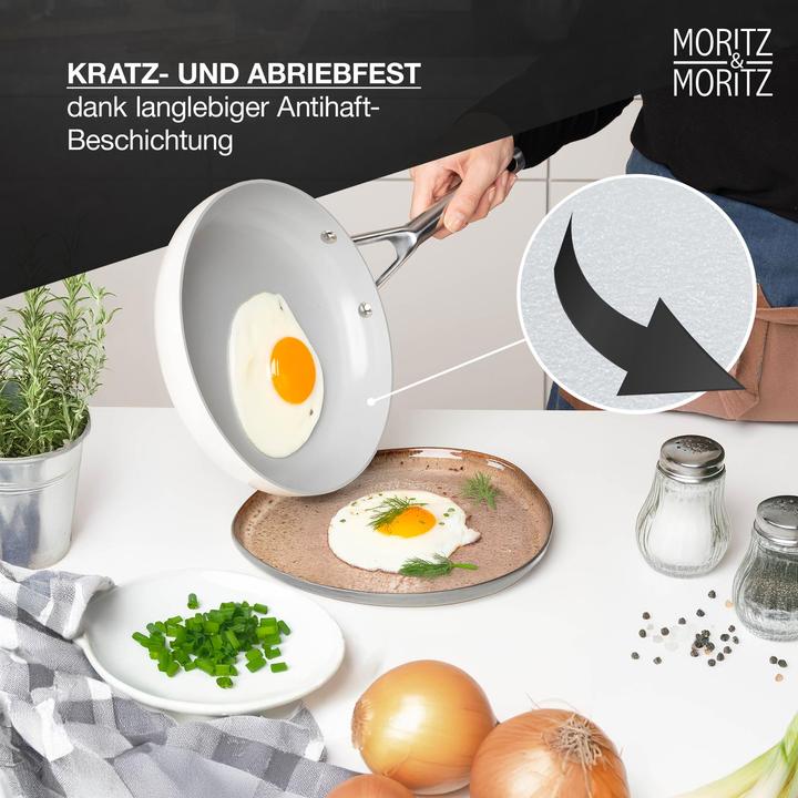 Immagine prodotto Moritz & Moritz Set di pentole e padelle da 7 pezzi (Set di pentole e padelle da cucina, Alluminio)