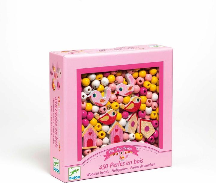 Produktbild Djeco Holzperlen Vögel