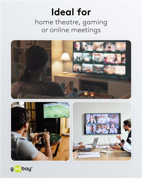 Produktbild Goobay Manuelle HDMI-Umschaltbox 2 auf 1 4K @ 60 Hz