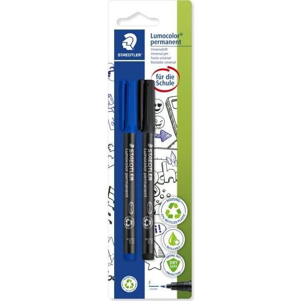Magni, Marker, permanenter Universalstift Lumocolor, wisch- und wasserfest, sekundenschnell trocken, nach (Sortiert, 0.6...