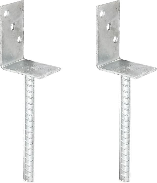 Actual product image Alberts L-post support,type366,fvz,zE,80 bundle set 8x214005