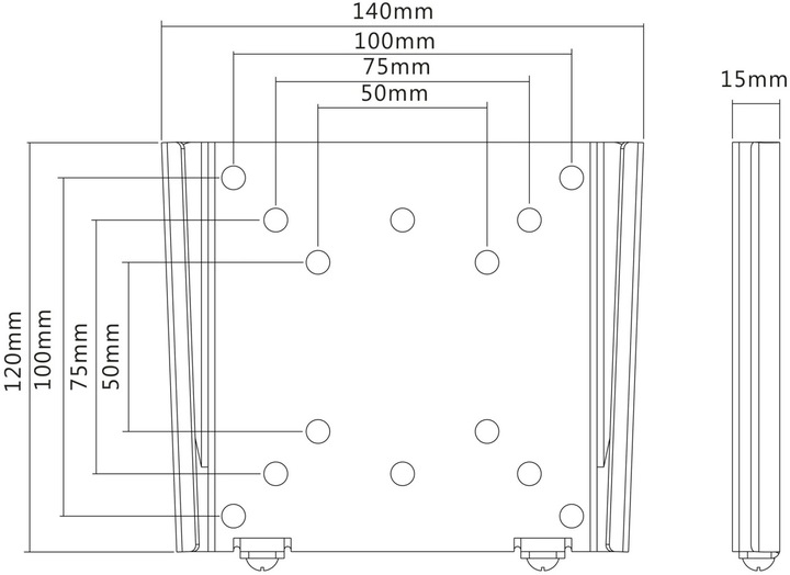 Actual product image Multibrackets Wallmount Black I (Wall, 32", 15 kg)