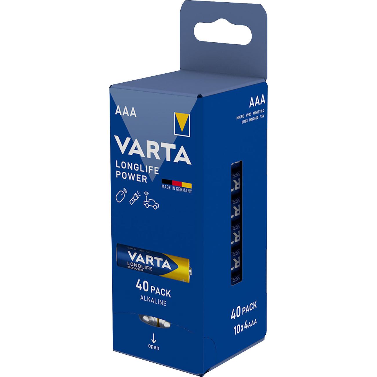 Varta Longlife Power (40 pz., AAA, 1260 mAh), Batterie + pile