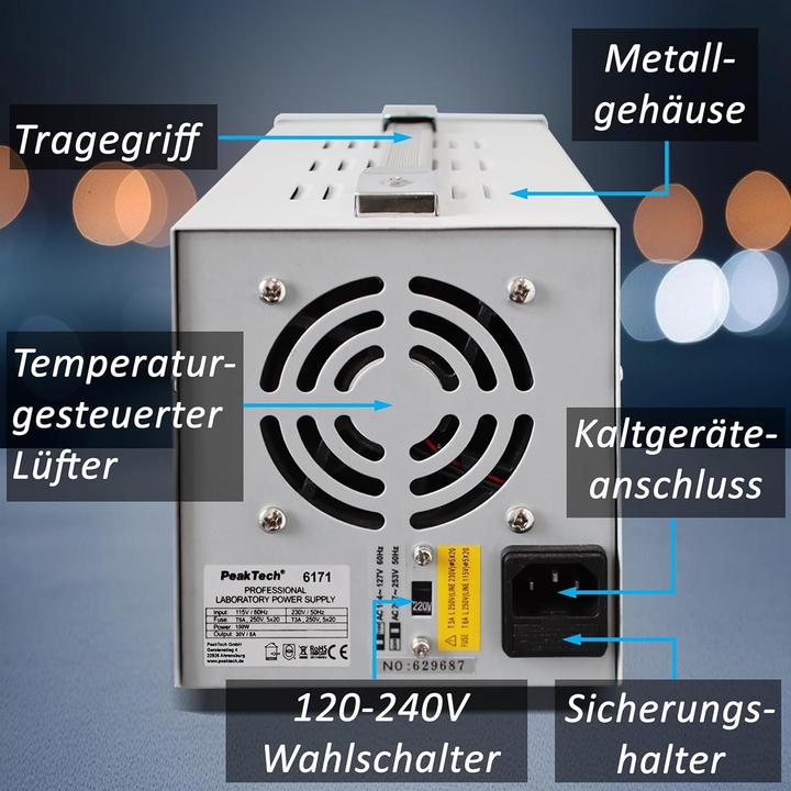 Actual product image Peaktech Laboratory Power Supply