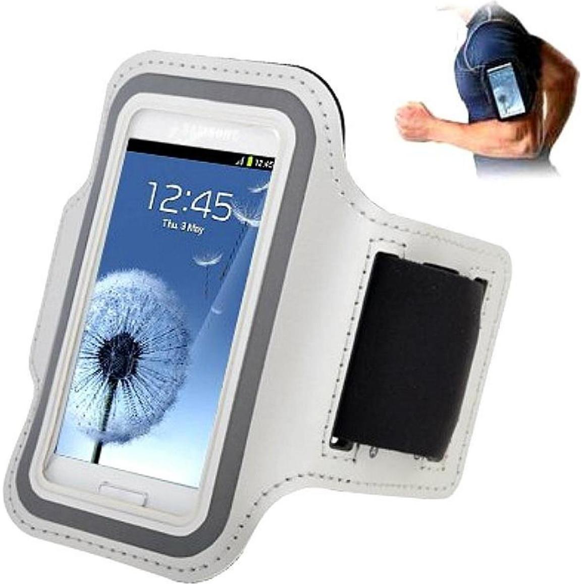 König Design Sportarmband für Samsung Galaxy S3 mini i8190 / i8195 / i8200 & Galaxy Trend Duos S7562 Weiss, Smartphone S...