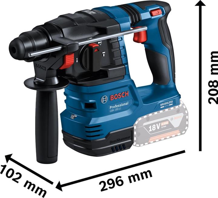 Produktbild Bosch Professional Akku-Bohrhammer mit SDS plus GBH 18V-22, 2 x Akku GBA 18V 4.0Ah, L-BOXX (Akkubetrieb)