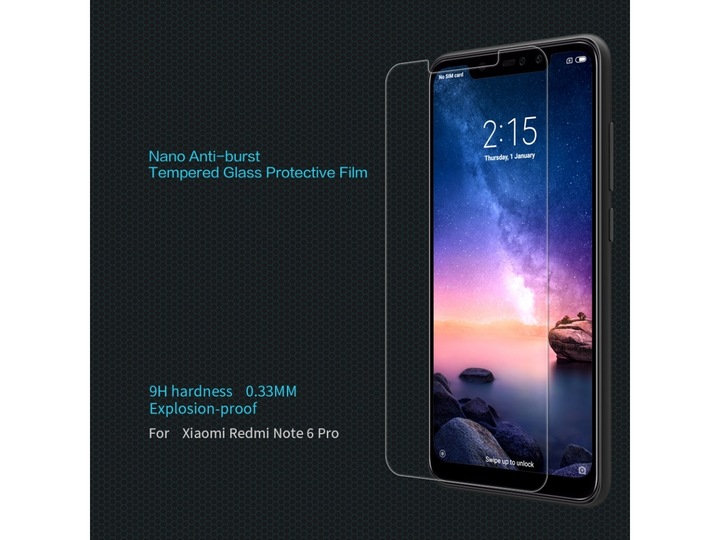 Immagine prodotto Screenguard Xiaomi Redmi Note 6 Pro Pellicola protettiva in vetro Custodia Design amichevole (1 Pezzo/i, Xiaomi Redmi Nota 6 Pro)