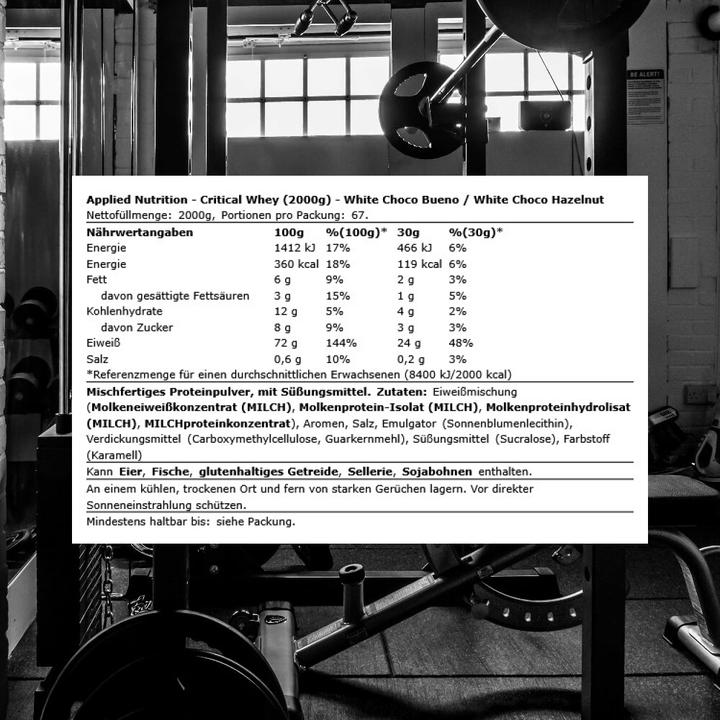 Produktbild Applied Nutririon Critical Whey (2000 g, 1x, Hazelnut White Choc)