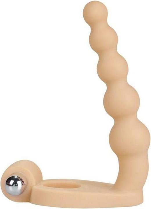 Actual product image Lovetoy Anal Stimulator The Ultra Soft Bead 6.5 with Vibration Flesh