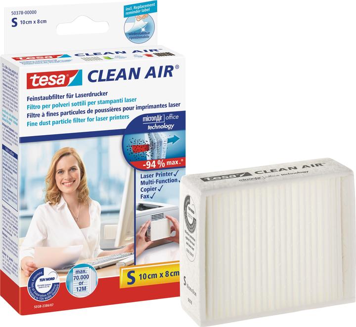 Produktbild tesa CLEAN AIR Feinstaubfilter S für Laserdrucker