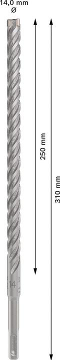Produktbild Bosch Zubehör PRO SDS plus-5X Hammerbohrer, 14 x 250 x 310 mm (14 Millimeter)