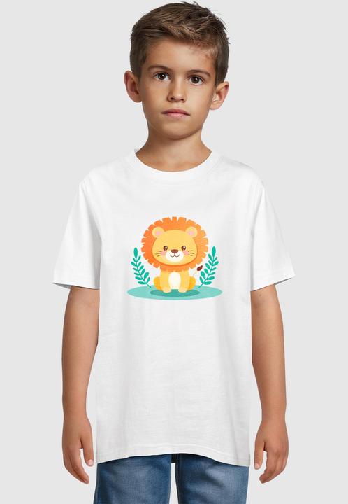 Produktbild Merchcode Kids Cute Lion - Basic T-Shirt - 184843 (122, 128)