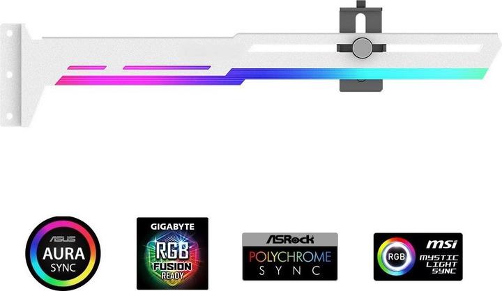 Produktbild 1st Cool 1stCOOL GPU Holder ARGB - metal adjustable white VGA holder