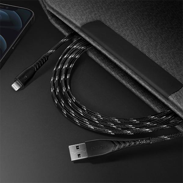 Actual product image Energea cable Nyloflex USB - Lightning Charge and Sync C89 MFI 1.5m czarny/black (1.50 m)