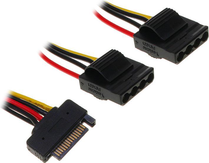 Actual product image InLine SATA power Y-cable 4-pin Molex
