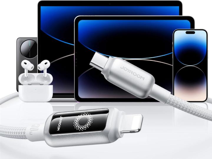 Image du produit Joyroom USB-C to Lightning Fast Charging Cable 30W, 1.2m - White (1.20 m, 30 W)