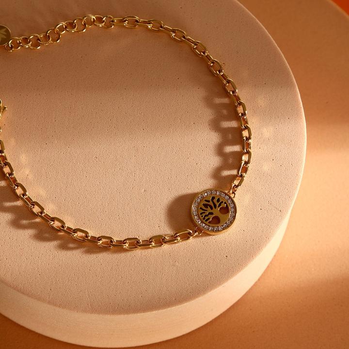 Image du produit Morellato Matching Gold-Plated Bracelet Tree Of Life Talismani Saqe45 (19 cm, Acier inoxydable)