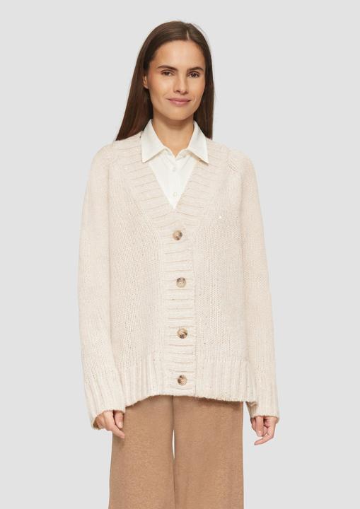 Produktbild S.Oliver Strickjacke Oversized Cardigan mit Glitzergarn und Pailletten (38)