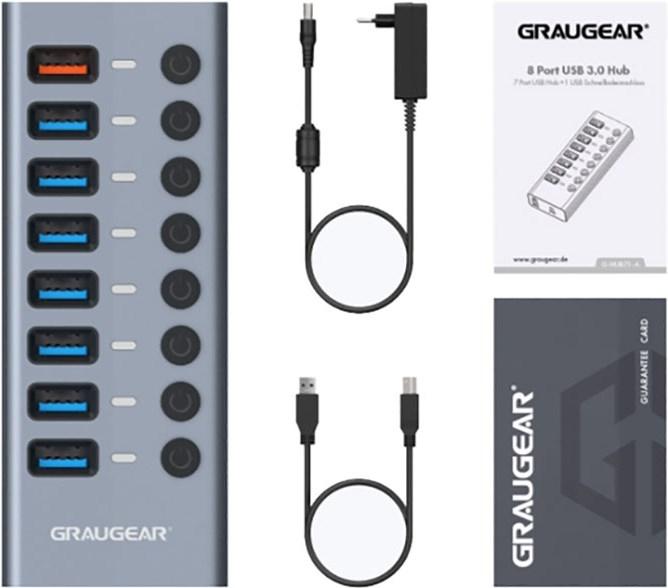 Actual product image Graugear G-HUB71-A (USB-C, 8 ports)