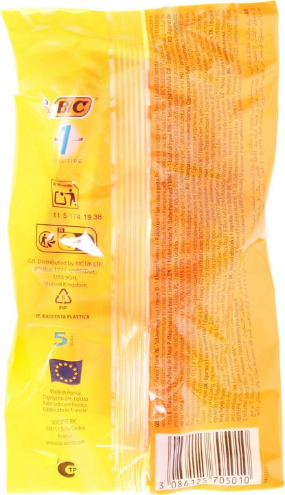 Actual product image Bic 1 Sensitive Razor with 5 Blades