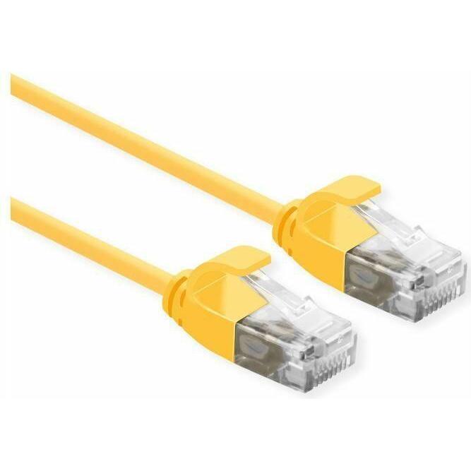 Roline UTP DataCenter Patchkabel Kat.6A, LSOH, slim, gelb, 2 m (U/UTP, CAT6a, 2 m), Netzwerkkabel