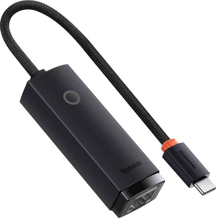 Immagine prodotto Baseus Adattatore di rete da USB-C a RJ45 serie Lite (nero) (USB-C, RJ45 (1x))
