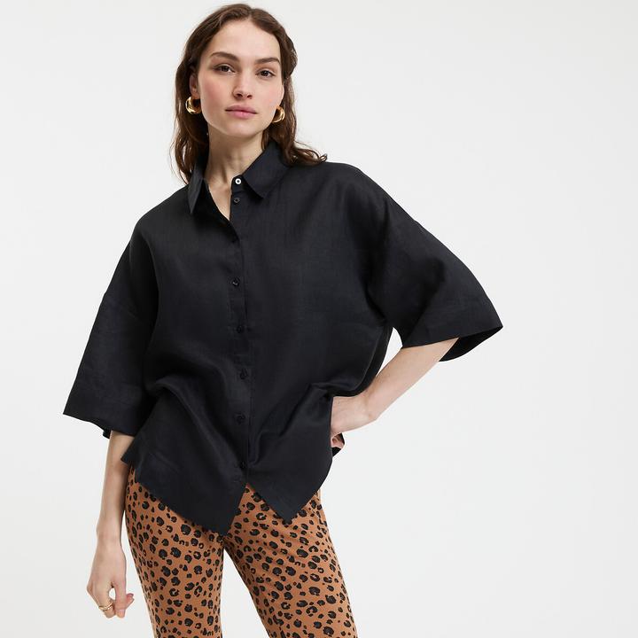 Immagine prodotto La Redoute Collections Leinenhemd mit weiten Ärmeln und Ellenbogen Signature (XL)