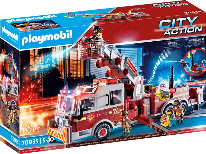 Playmobil Feuerwehr-Fahrzeug: US Tower Ladder (70935, Playmobil City Action)