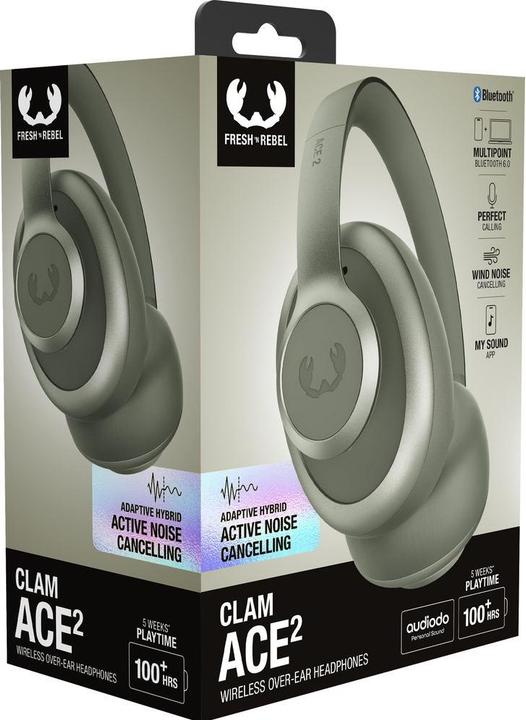 Image du produit Fresh'N Rebel Fresh 'n Rebel Clam Ace 2 Dried Green (ANC, 100 h, Sans fil)