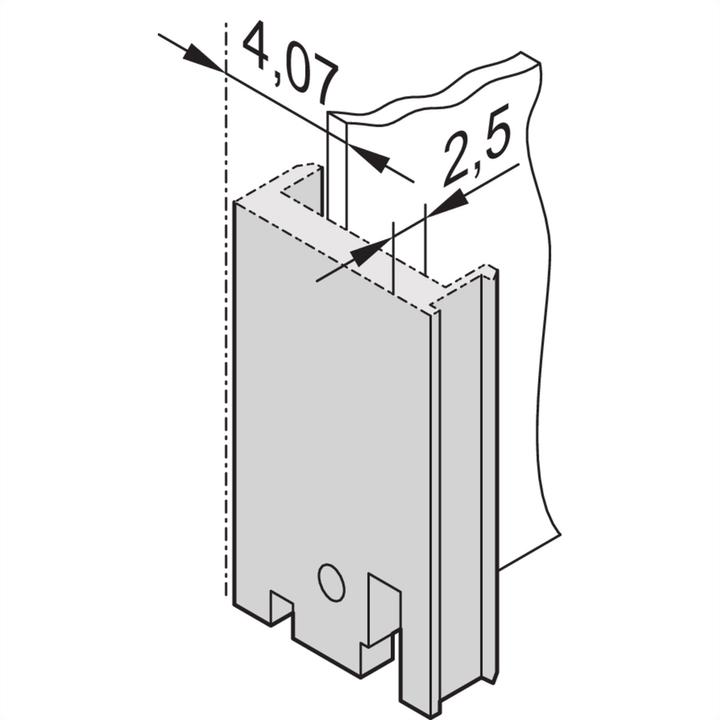 Actual product image Schroff Front panel, U-profile, shieldable - FRONTPROFIL 6HE 4TE IEL