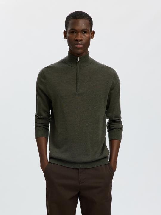 Produktbild Selected Slhtray Ls Knit Merino Half Zip Noos (S)