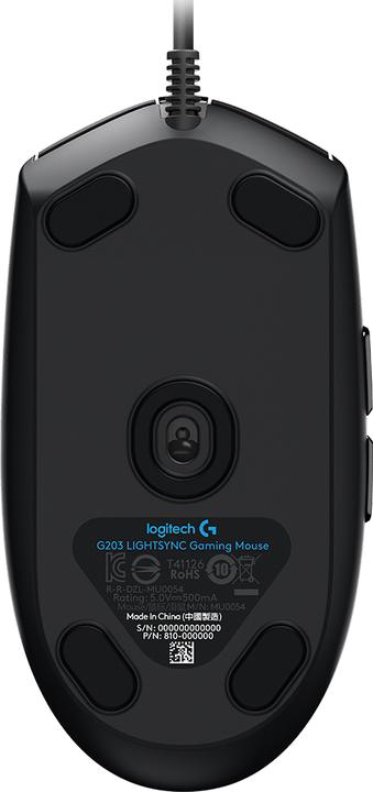 Actual product image Logitech G G203 LIGHTSYNC Mouse Ambidextrous USB Type-A 8000 DPI (Cable)