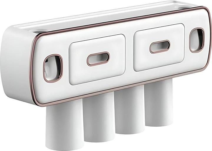 Produktbild Hermex Multifunktionaler Zahnbürstenhalter mit Schublade Zahnpastaspender Set