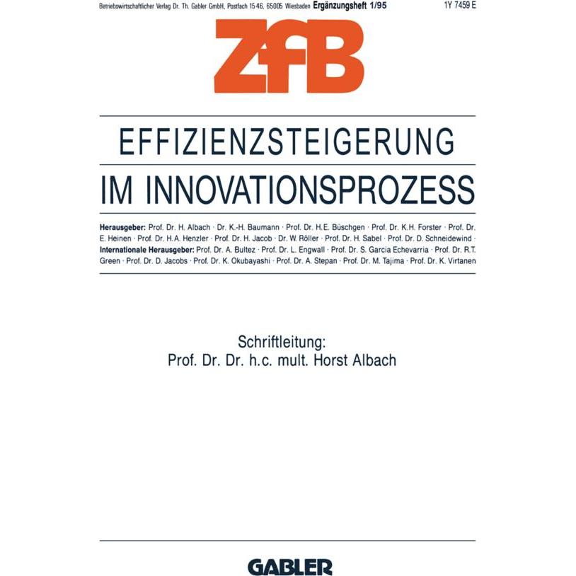 Thumbnail - Effizienzsteigerung im Innovationsprozess, Fachbücher von Horst Albach