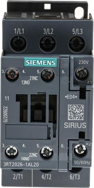 Produktbild Siemens Contactor 11kW/400V 1NO+1NC 230V 3P S0