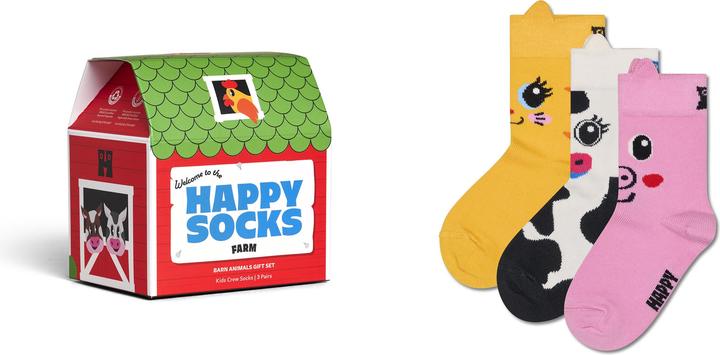 Produktbild Happy Socks Kids 3-Pack Barn Animals Gift Set (3er Pack, 28 - 31)