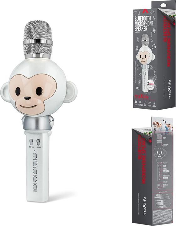 Immagine prodotto Maxlife Bluetooth microphone with speaker Animal MX-100 white