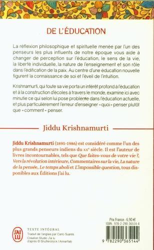 Immagine prodotto L'istruzione (Krishnamurti Jiddu, Francese)