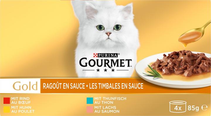 Actual product image Gourmet Gold Sauce Delight Chicken 4x85g (Adult, 4 pcs., 340 g)