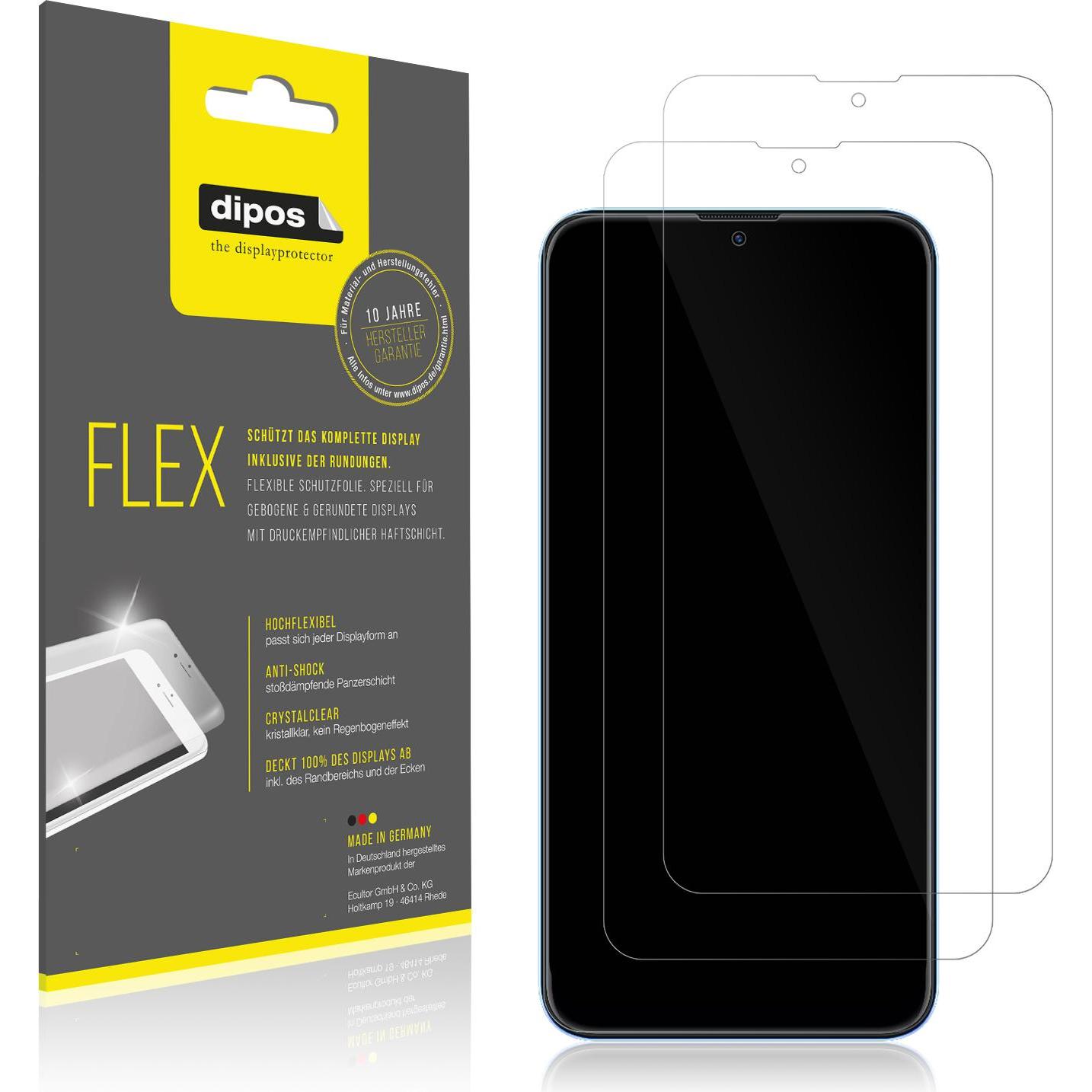Dipos Displayschutzfolie Full-Cover 3D (3 Stück, Coolpad Cool 12A), Smartphone Schutzfolie, Transparent